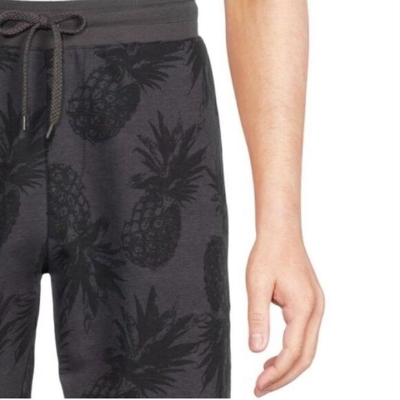Men's Comfy Plus Black & Pineapple Print Lounge Shorts 2-Pack Size 2X - Picture 10 of 10